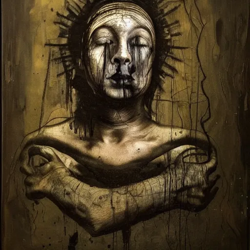 Prompt: artemixel, the modern reincarnation of the old 🤯 🤬 😹 god of hunt and moon, also known as artemis the selene, carrying the celebrated crown of the crescent moon, wich its usual bright and slightly bluish crescent like the brightness of the night. portrait by nicola samori and jeffrey smith, oil on canvas