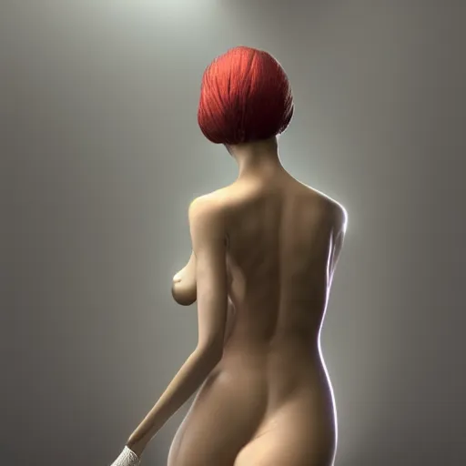 Prompt: beautiful gynoid seductress approaching, hyperrealistic, octane, highly detailed,