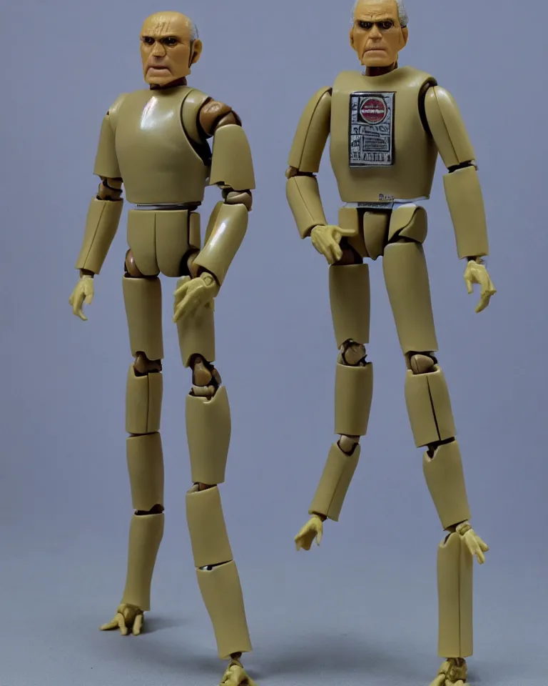 Prompt: photo of a kenner 1 9 8 0's action figure, five points of articulation, normal human proportions, sci - fi, 8 k, full body