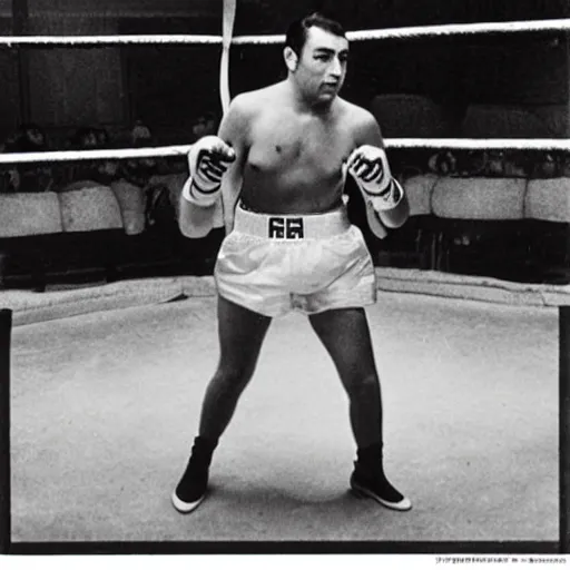 Image similar to chiquito de la calzada wearing a boxing costume