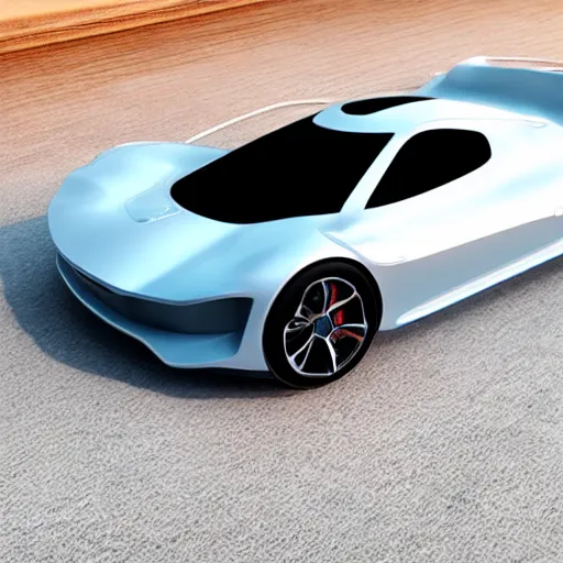 Image similar to render of futuristic supercar