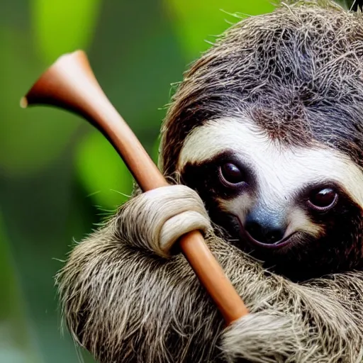 Image similar to photo of a cute sloth under an umbrella