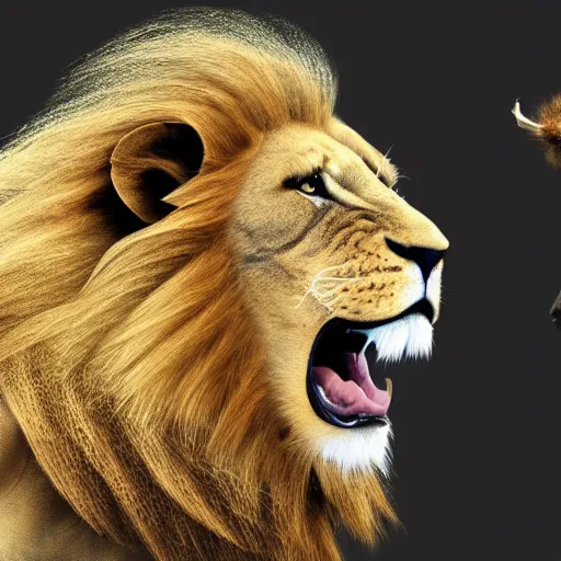 Prompt: animal half lion and half hawk, higly detailed, 8 k, photorealistic, art concept, artstation, sharp focus