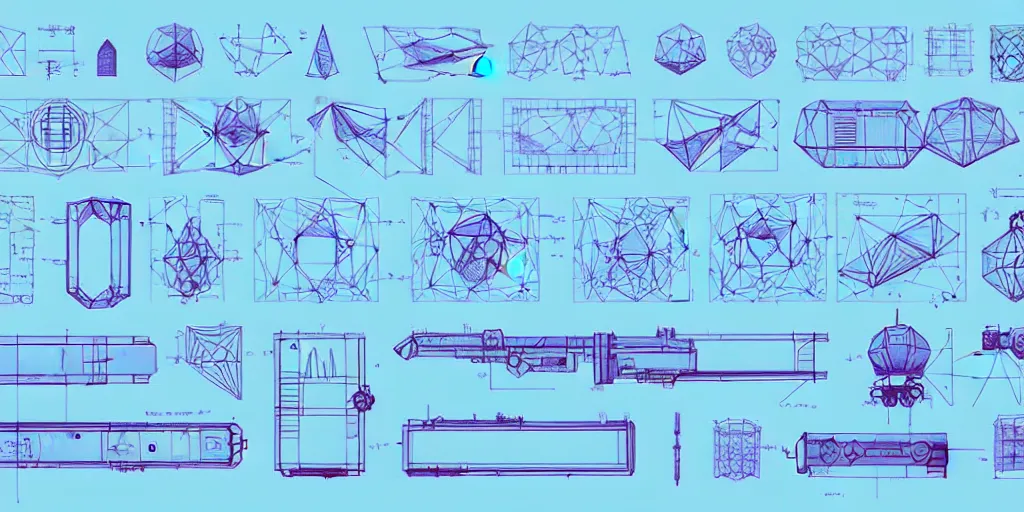 Image similar to blueprint for meme generation process, seriosly, complex geometry, detailed, artstation, 8 k, sci - fi, pastel colors, props, panel, concept, simon stalenhag, blueprint, items and gadget, big medium small, blueprint, vintage