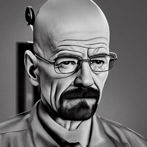 Image similar to walter white captured on trailcam, horrifying, 4 k