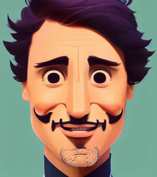 Image similar to face icon stylized minimalist justin trudeau as sock puppet, loftis, cory behance hd by jesper ejsing, by rhads, makoto shinkai and lois van baarle, ilya kuvshinov, rossdraws global illumination