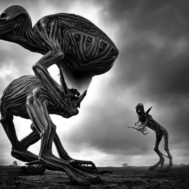 Image similar to An award winning dangerous nature photograph of an alien by David Yarrow