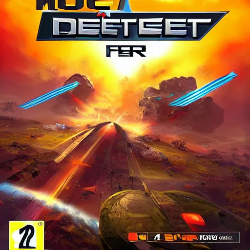 Prompt: video game box art of a game called meteor defense, 4 k, very detailed cover art.