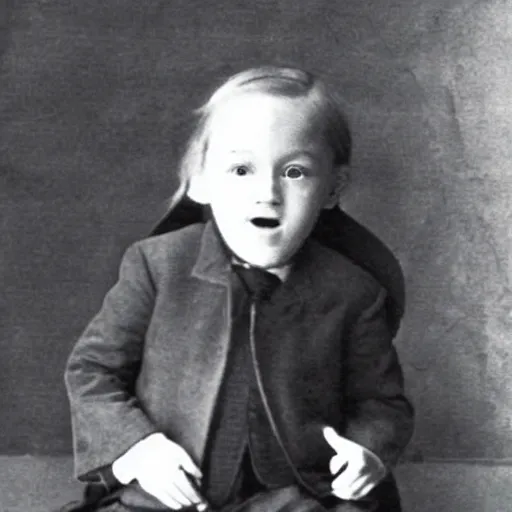 Prompt: a photo of young dumbledore as a child