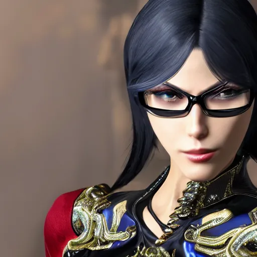 Image similar to Bayonetta looking gorgeous amazing level of detail 8k resolution hyperdetailed photorealism