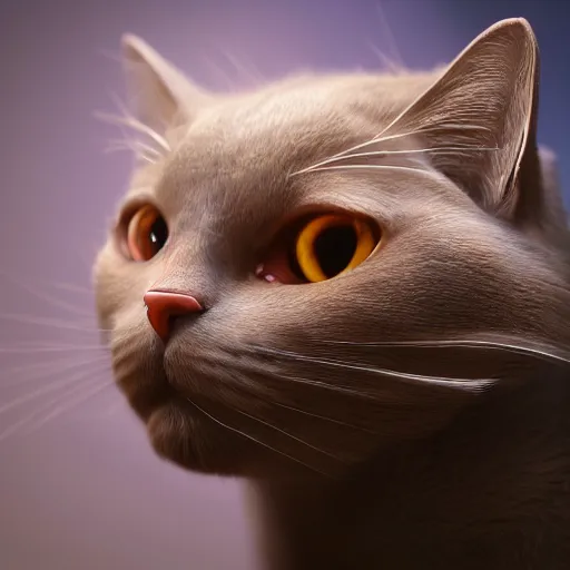 Image similar to highly detailed sureal cat, cinematic, 8 k, octane, redshift, unreal 5, artstation, behance, deviantart, vray, well rendered : 1 by ellen jewett, 4 k resolution, trending on artstation, very very detailed, masterpiece, stunning