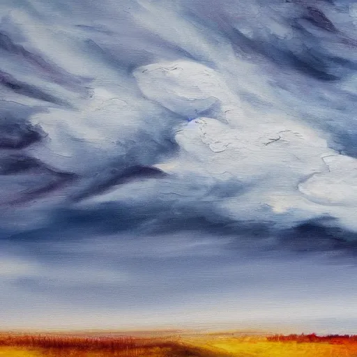 Image similar to paint of storm in the middle of nowhere
