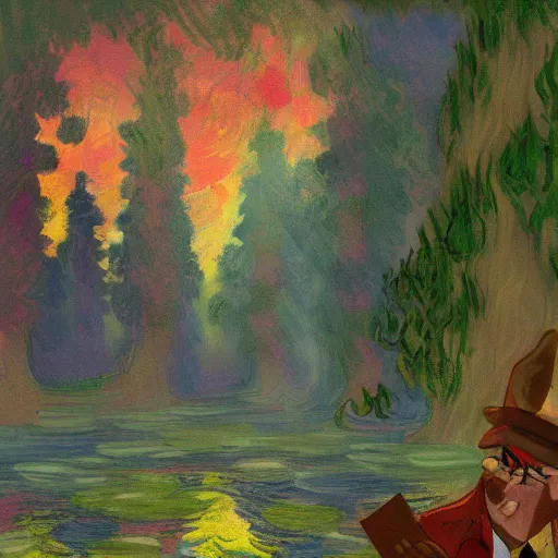 Image similar to the mystery shak from gravity falls, impressionism by monet, trending on artstation,