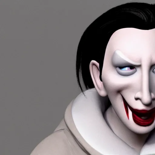 Prompt: marilyn manson as a pixar disney character from up 2 0 0 9 unreal engine octane render 3 d render photorealistic