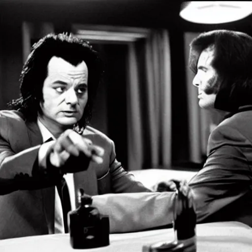 Prompt: bill murray plays vincent vega in pulp fiction