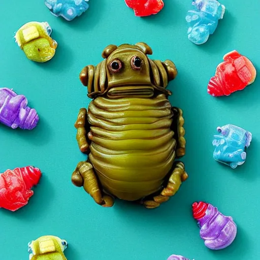 Image similar to tardigrade made of candy