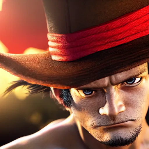 Prompt: A photo of a real-life luffy muppt , Studio Lighting, High Detail, 4K, Title-Shift, Hyperrealism