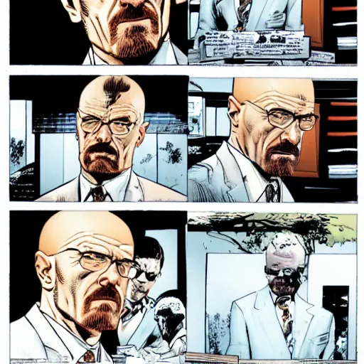 Image similar to walter white in vertigo comic