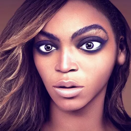 Image similar to bee with human face resembling beyonce