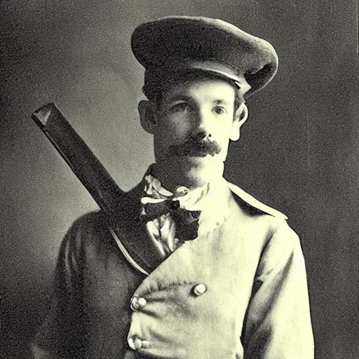 Prompt: thirty years old lee evans ( without mustache ) as a ( ( sad ) ), ( ( whimsical ) ) 1 9 th century eastern european postman. detailed soft focus interesting lights, portrait by nancy ekholm burkert