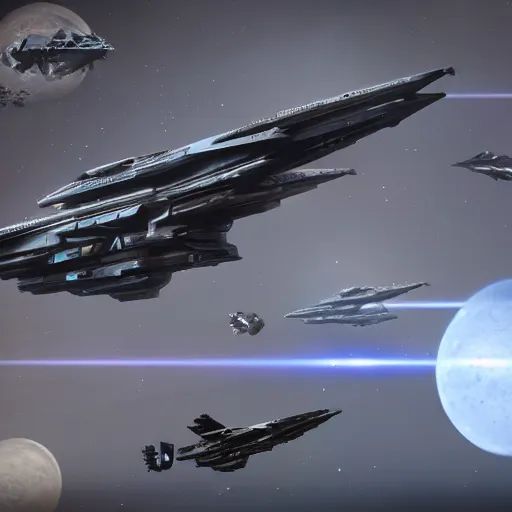 Image similar to star citizen, banu ship, concept art 4 k