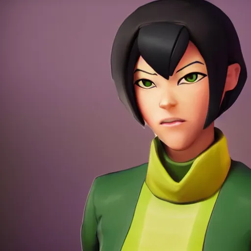 Image similar to toph beifong in fortnite, character render, full body shot, highly detailed, in game render