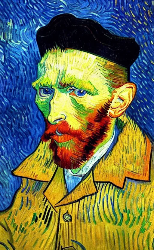 Image similar to detailed expressionist!! oil painting masterpiece portrait of an ancient king!! by van gogh, 8 k resolution, smooth, sharp focus, matte painting, beautiful masterpiece expressionist painting