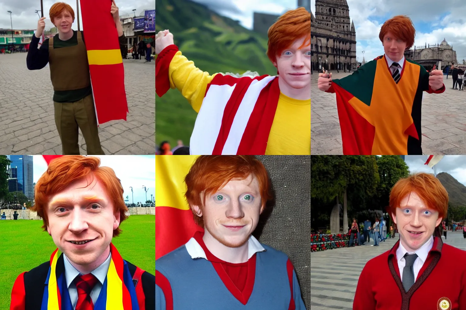 Ron Weasley from harry potter in front of the peruvian | Stable Diffusion |  OpenArt