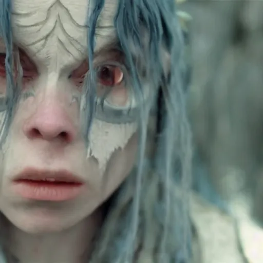 Prompt: billie eilish as an orc in lord of the rings 4 k