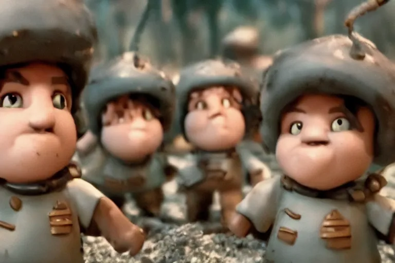 Image similar to a cinematic still of meeboo bohtrops, shmiggle biggles in the bleem podorkers, closeup