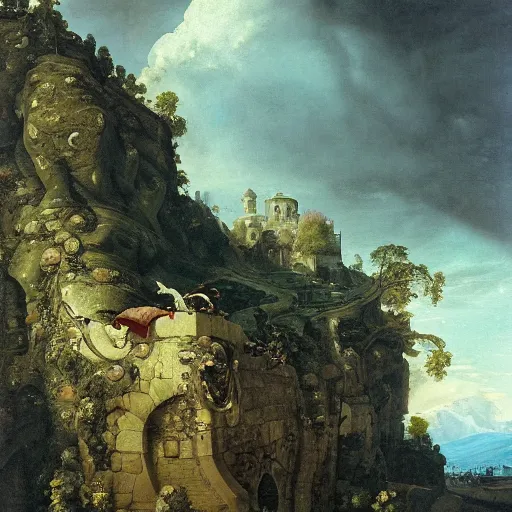 Image similar to a Happy frog by Ansel Adams and Bernardo Bellotto, oil on canvas, artstation, dramatic scenery, masterpiece, aesthetic
