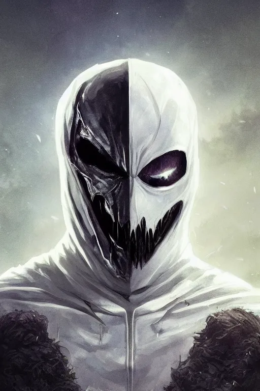 Prompt: characters portrait of Moon Knight mixed with Ghostrider by Alyssa Monks, full-shot, merged character, Full body shot, cinematic opening shot, 4k, intricate artwork by Tooth Wu and wlop and beeple. octane render, trending on artstation, greg rutkowski very coherent symmetrical artwork. cinematic, hyper realism, high detail, octane render, 8k