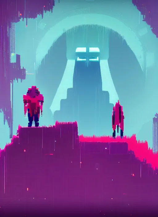 Prompt: hyper light drifter, wallpaper,