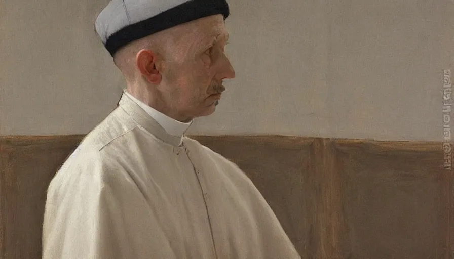 Image similar to painting by borremans, pope innocent x, detailed, stunning