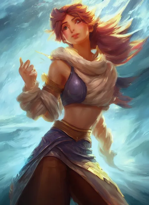 Prompt: taliyah, from league of legends, al natural, olohelohe, fighting, kulohelohe, hyper detailed, digital art, trending in artstation, cinematic lighting, studio quality, smooth render, unreal engine 5 rendered, octane rendered, art style by klimt and nixeu and ian sprigger and wlop and krenz cushart