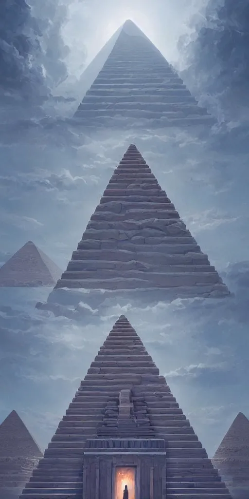 Prompt: symmetry!! egyptian gods building the pyramids, surreal, dreamlike, lucid dream, very detailed, perfect lighting, perfect composition, 4 k, artgerm, derek zabrocki, greg rutkowski