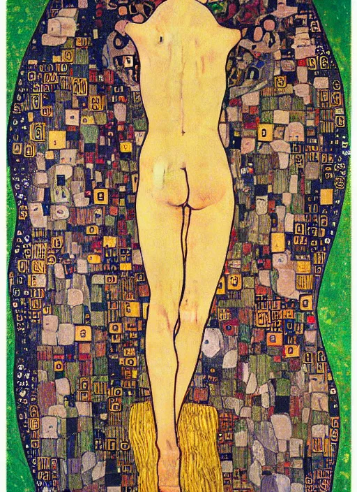 Prompt: strength tarot card in the style of gustav klimt