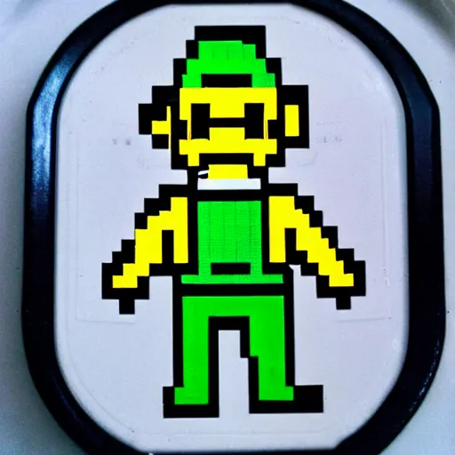 Image similar to walter white as a nintendo gameboy character, sprite