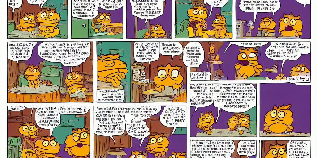 Image similar to garfield comic strip