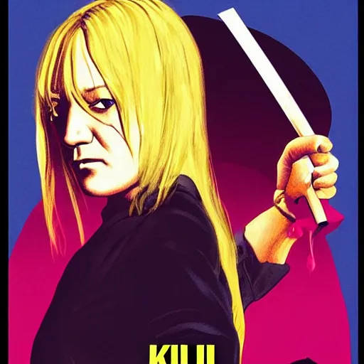 Image similar to kill bill movie poster by tarantino and artgem