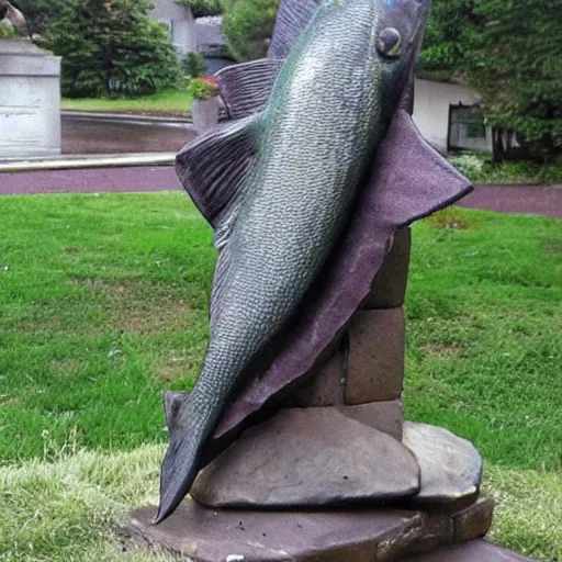 Image similar to fish, but it is a statue