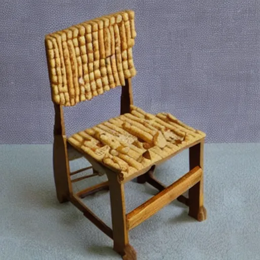 Image similar to chair made from biscuits