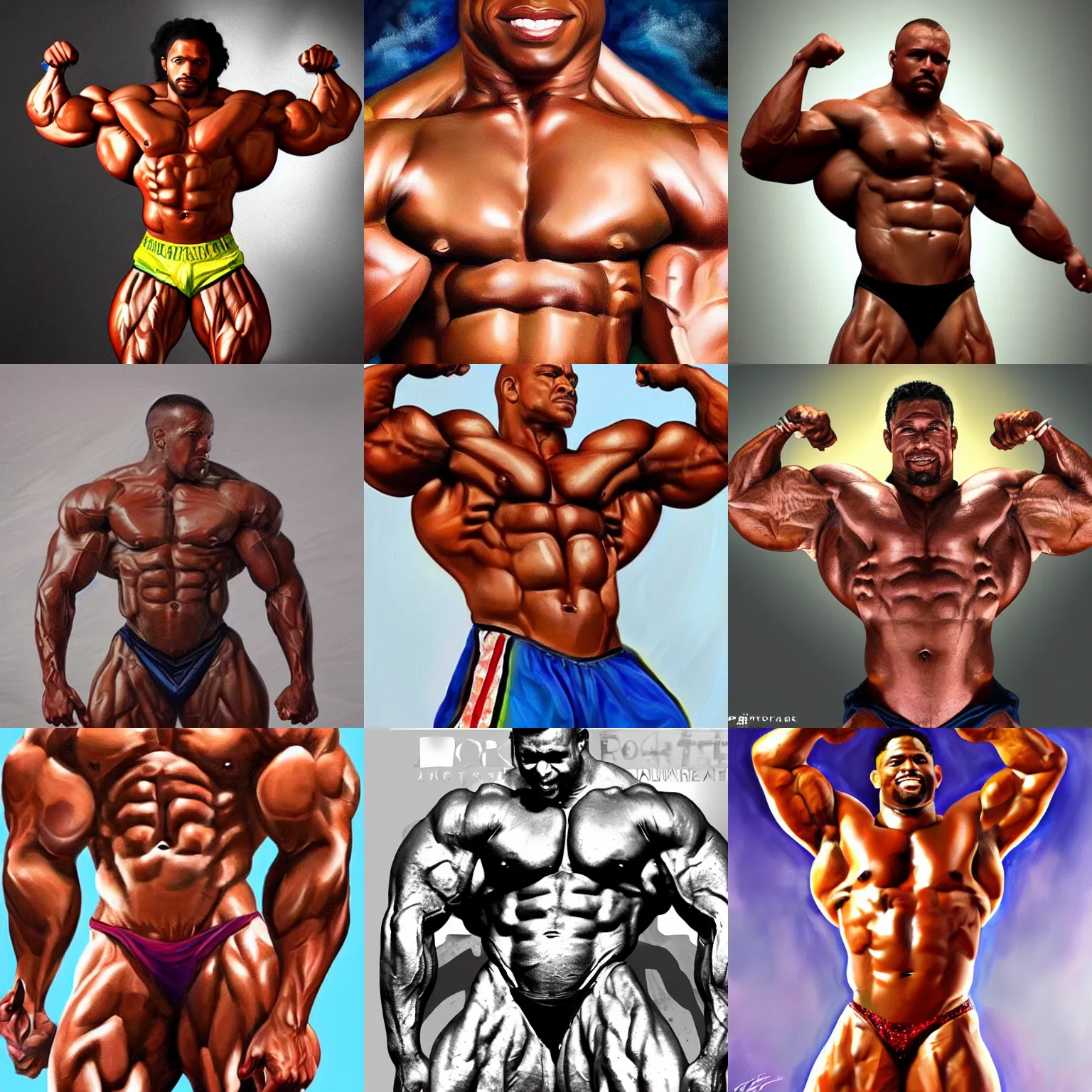 Prompt: professional painting of god as bodybuilder, trending on artstation, realistic, ultra detail