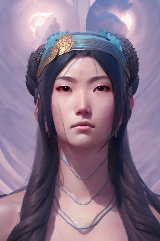 Image similar to goddess of the konoha, highly detailed, digital painting, artstation, concept art, smooth, sharp focus, illustration, unreal engine 5, 8 k, art by artgerm and greg rutkowski and edgar maxence