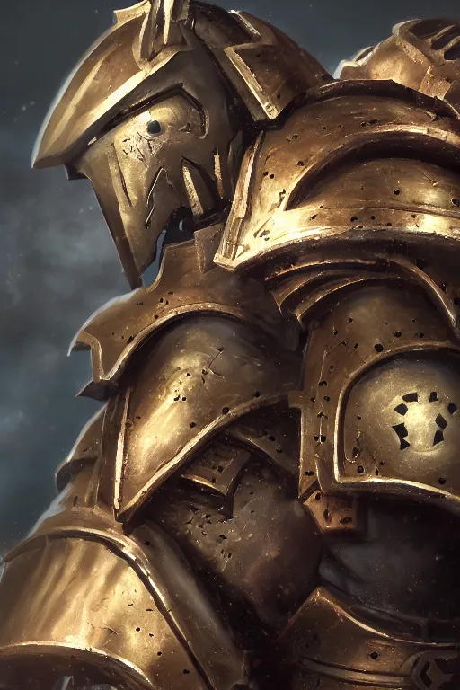 Image similar to armor portrait heros warhammer 4 0 k horus heresy fanart - the primarchs emperor by johannes helgeson animated with vfx concept artist & illustrator global illumination ray tracing hdr fanart arstation zbrush central hardmesh 8 k octane renderer comics stylized