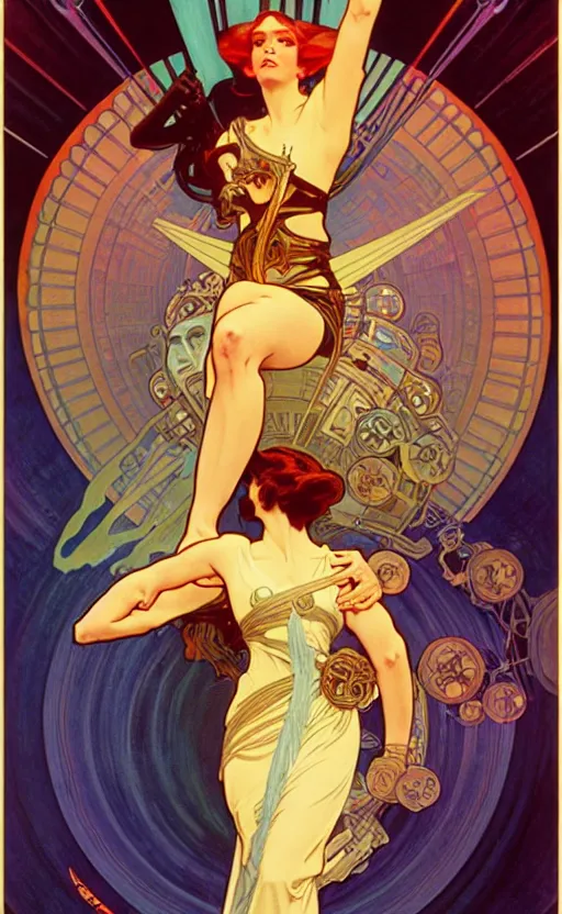 Image similar to exquisite imaginative scifi poster art, movie art, by lucusfilm, weta studio, alphonso mucha, james jean, frank frazetta, 8 k, denoised, sharp, crisp, high quality, cinematic