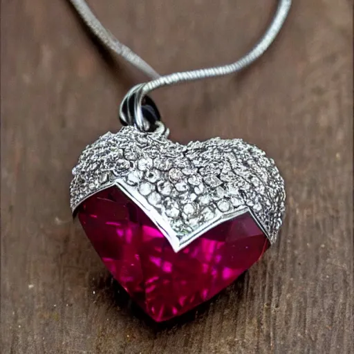 Image similar to a crystal heart vvs diamond ruby heart filled with blood flowing through wire veins crystal heart