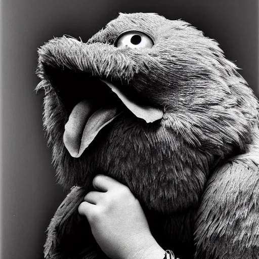 Prompt: platon photograph of elmo