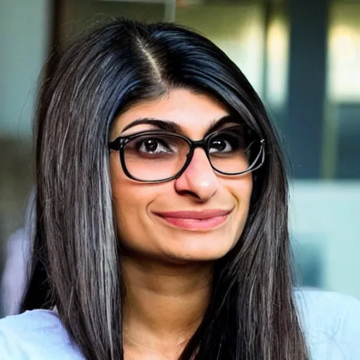 Image similar to Mia Khalifa with the head of mike tyson.