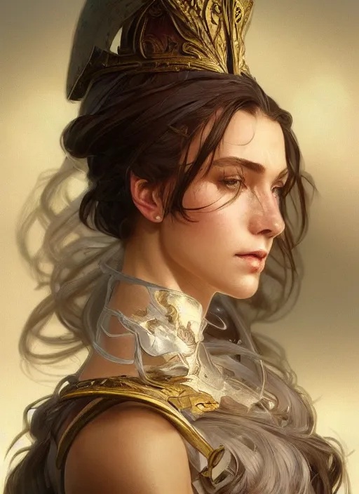 Image similar to close up portrait of yor forger, d & d, face, fantasy, intricate, elegant, highly detailed, digital painting, artstation, concept art, smooth, sharp focus, illustration, art by artgerm and greg rutkowski and alphonse mucha